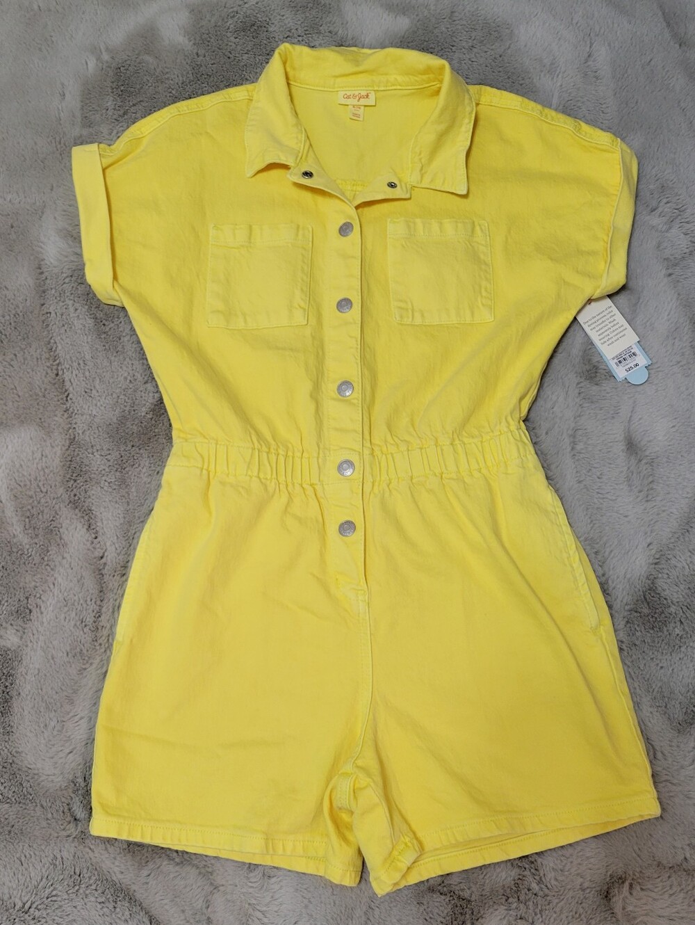 Nwt Yellow Denim Romper